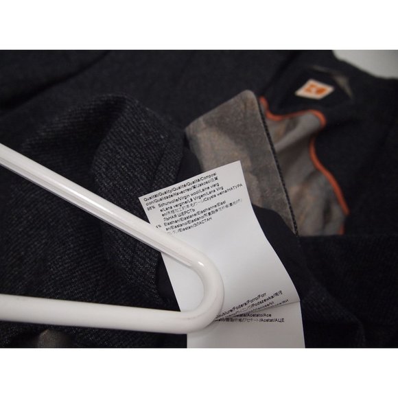 Hugo Boss Orange Womens Blazer Jacket 4 Grey Wool Stretch 2 Button Career Work - Picture 5 of 5